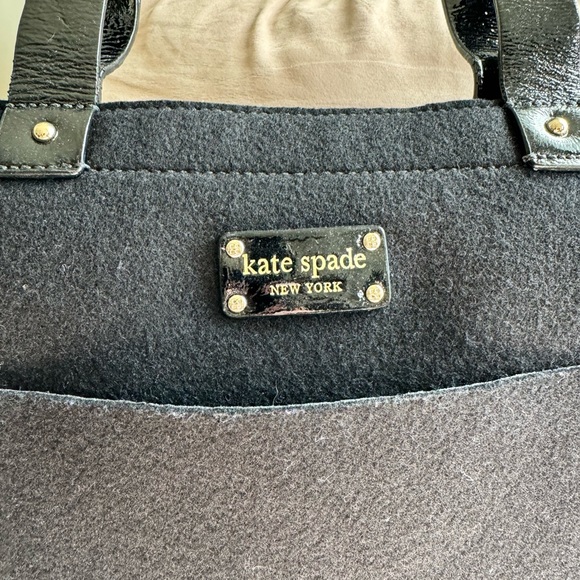 Kate Spade Frosted Felt Magazine Tote black glitter patent leather - Picture 4 of 10